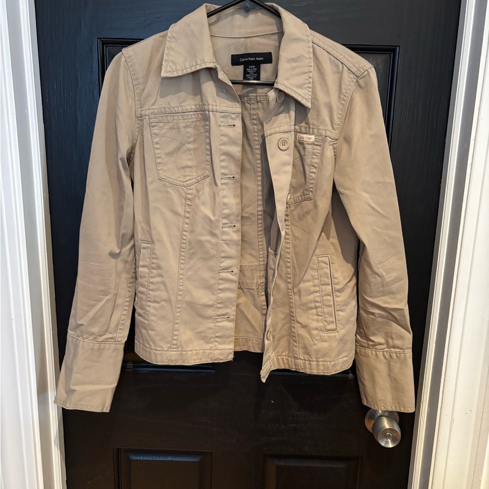 Calvin Klein Jeans Tan Jean Jacket Casual Style